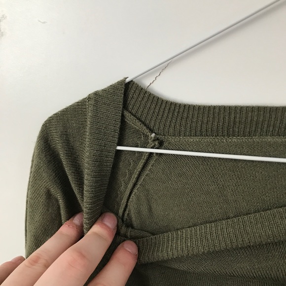 Khaki Green Long Sleeve Sweatshirt - Picture 6 of 11